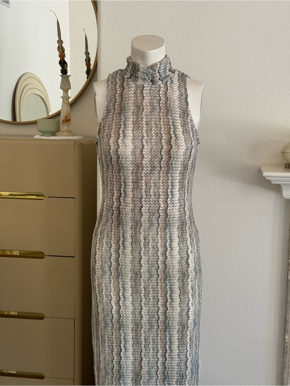 Olive Green knitted midi dress- Gabie Midi Dress by skies are blue